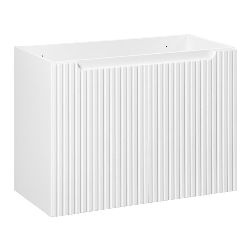 Szafka łazienkowa NOVA 60 cm biała ryflowane fronty 2 drzwi