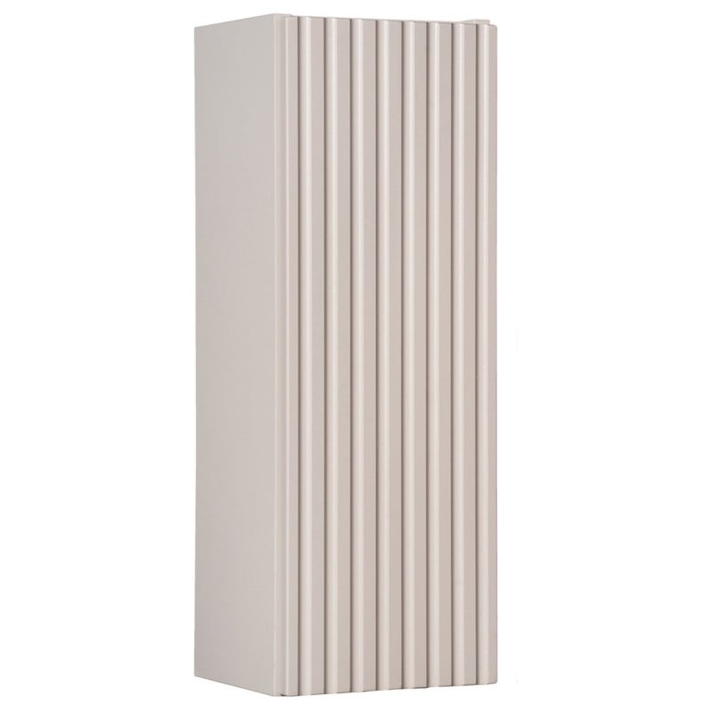 Szafka łazienkowa NOVA 20 cm kaszmir wisząca mały słupek ryflowany front 1 drzwi