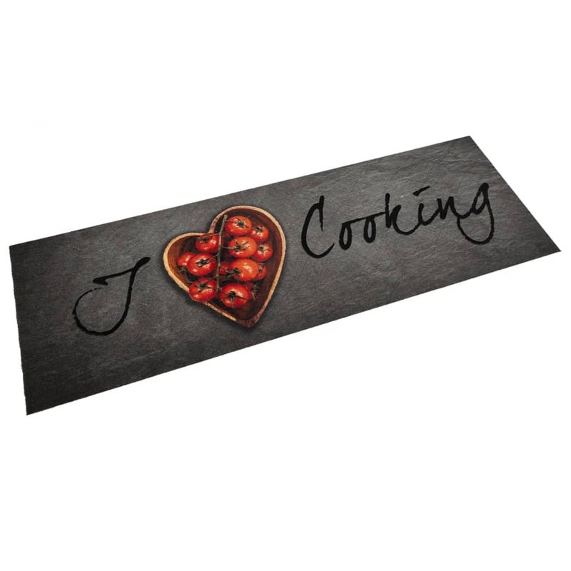Dywanik kuchenny z napisem Cooking, 60x180 cm, aksamitny vidaXL