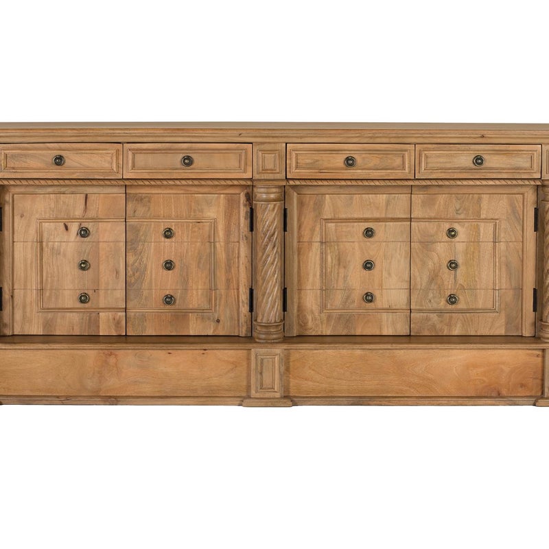 Bufet z 4 drzwiami i 4 drzwiami w drewnie Manguier