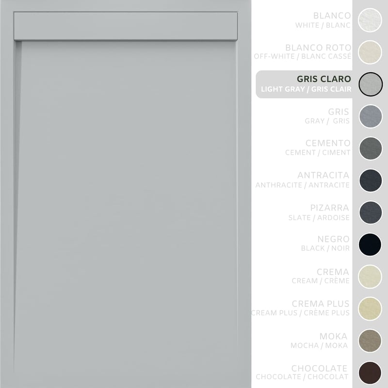 SOULHOME Brodzik prysznicowy– Żywica– Gel Coat– Gładka/Kamienna tekstura – Antypoślizgowy – jasnoszary- 200x90- Niski 3cm– Minimalistyczny