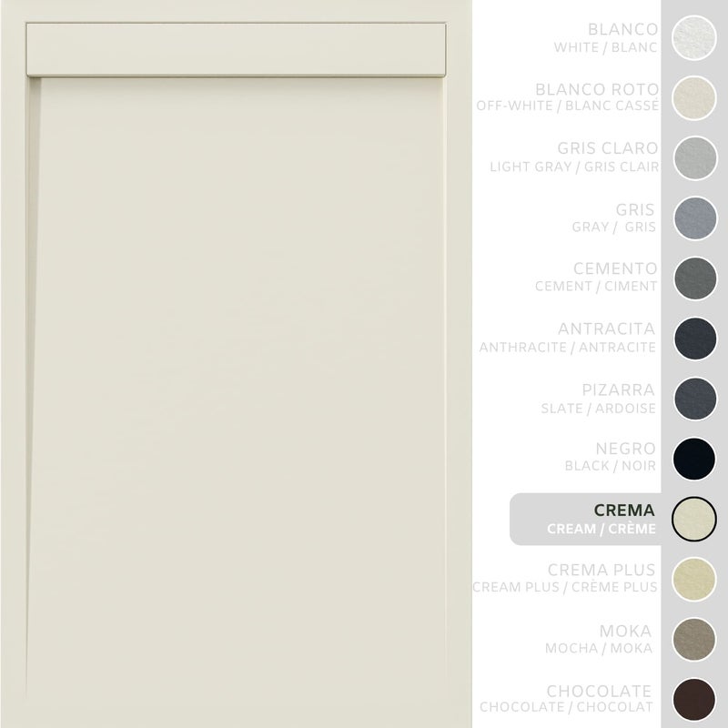 SOULHOME Brodzik prysznicowy– Żywica– Gel Coat– Gładka/Kamienna tekstura – Antypoślizgowy – kremowy- 130x90- Niski 3cm– Minimalistyczny