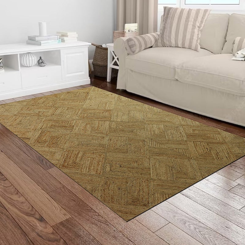 Dywan prostokątny tkany 100% juty - 200 x 290 cm - Naturalny - DAYA