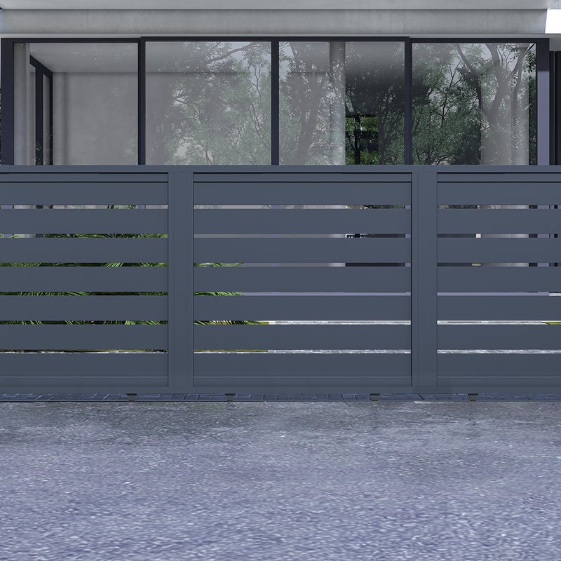 Brama przesuwna 4,5m VOGEL H.160cm szare aluminium