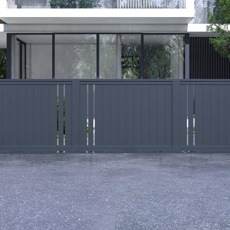 CASANOOV Brama przesuwna 6m GIONA H.160 aluminium szare