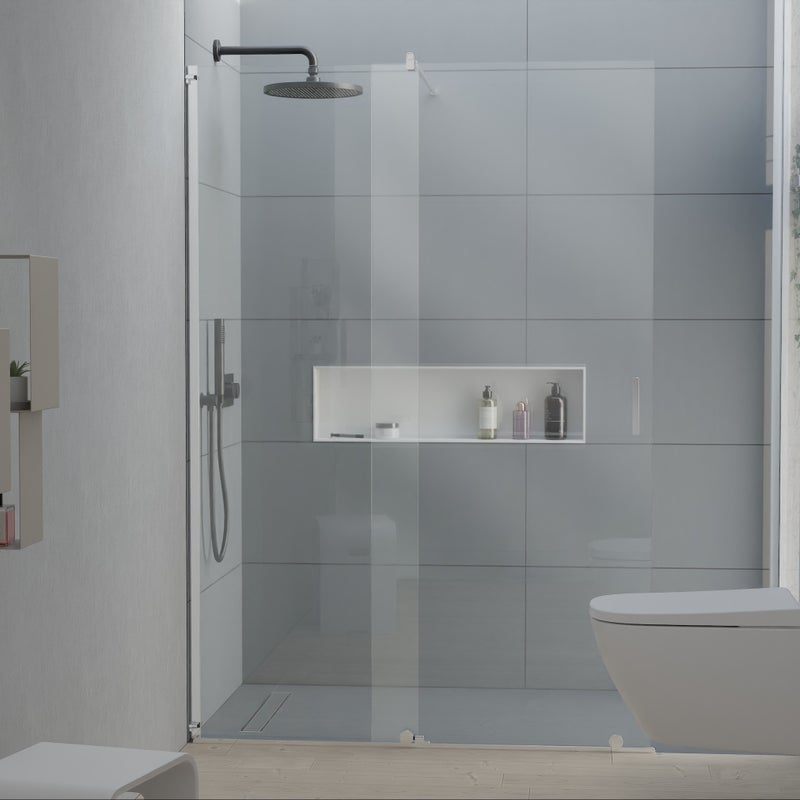 Bernstein Ścianka prysznicowa Walk-In 120cm NT101 drzwi przesuwne profil chrom