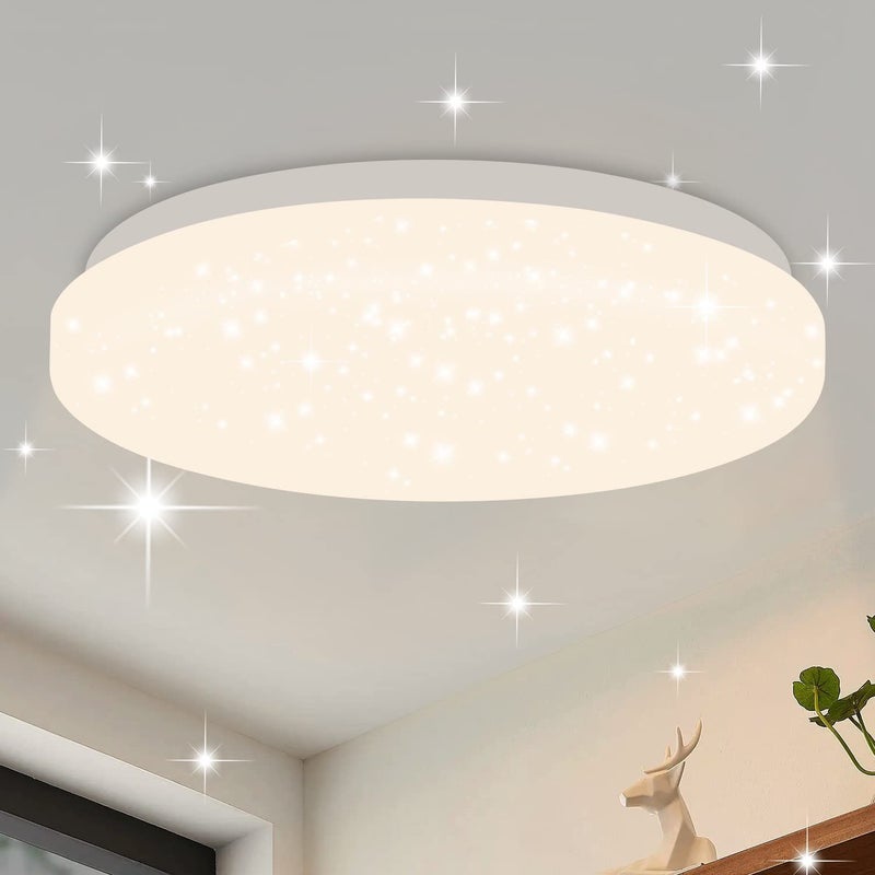 NETTLIFE Lampa sufitowa LED 21 cm 15 W Neutralna biała lampa do sypialni Okrągła gwiazda dekoracyjna do pokoju dziecięcego
