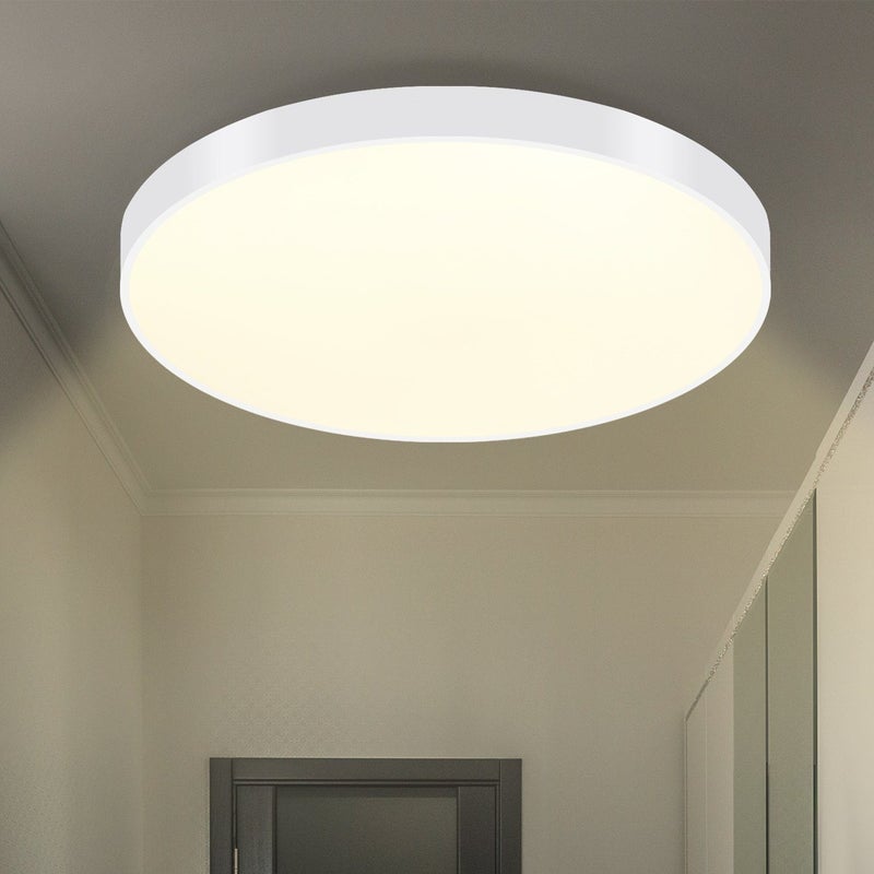 NETTLIFE Lampa sufitowa LED biała - lampa łazienkowa 12W IP44 wodoodporna 21cm okrągła nowoczesna