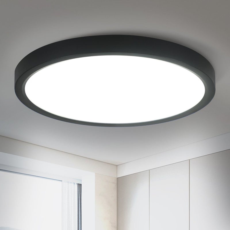NETTLIFE 18W Cool White LED sufitowa lampa, 23CM okrągła lampa IP44, płaska biel, wodoodporna, lampa kuchenna do łazienki, korytarza, sypialni