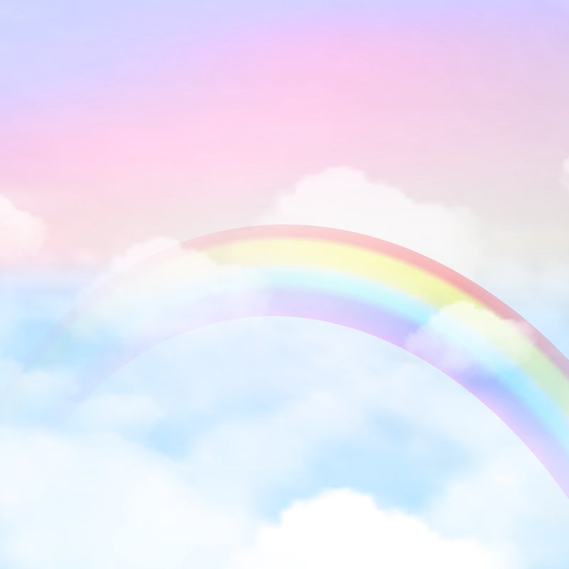 Fototapeta Dla Dzieci Dziewczynki Tęcza Chmury 100x75 cm Tapeta Do Pokoju Dziecięcego Na Flizelinie