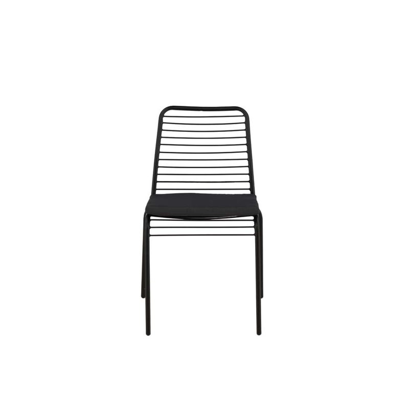 Panjin krzesło ogrodowe z poduszka ogrodowa czarny.