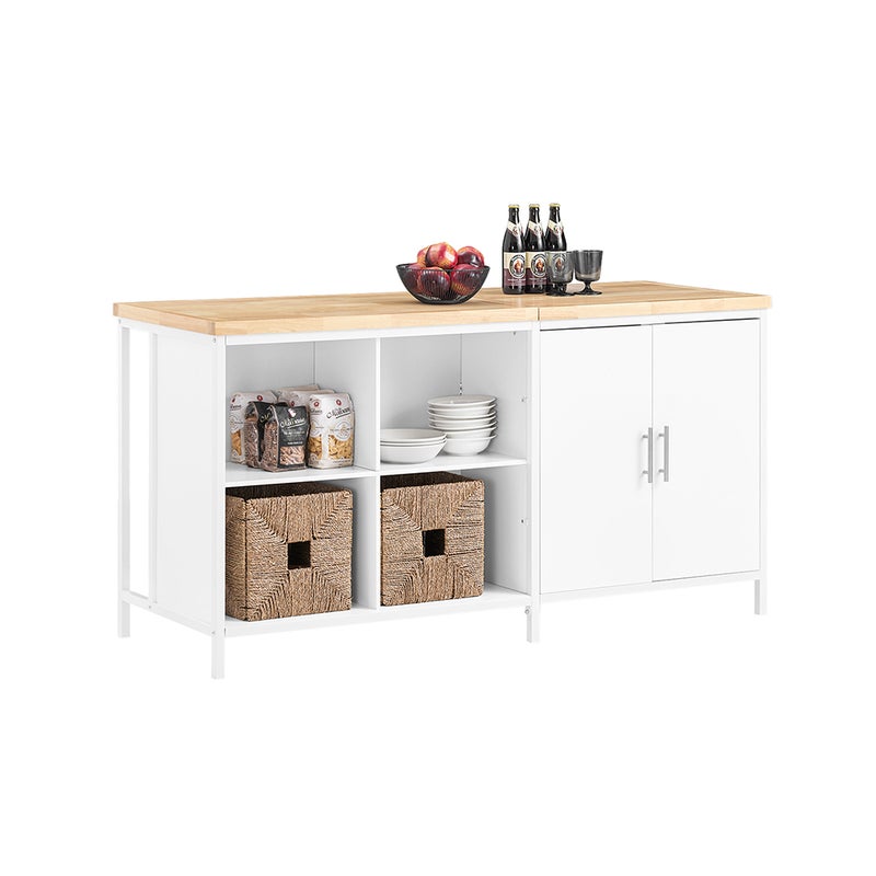 SoBuy Wyspa kuchenna Biały 170x60x88.5cm Przemysłowy KNL09-WN