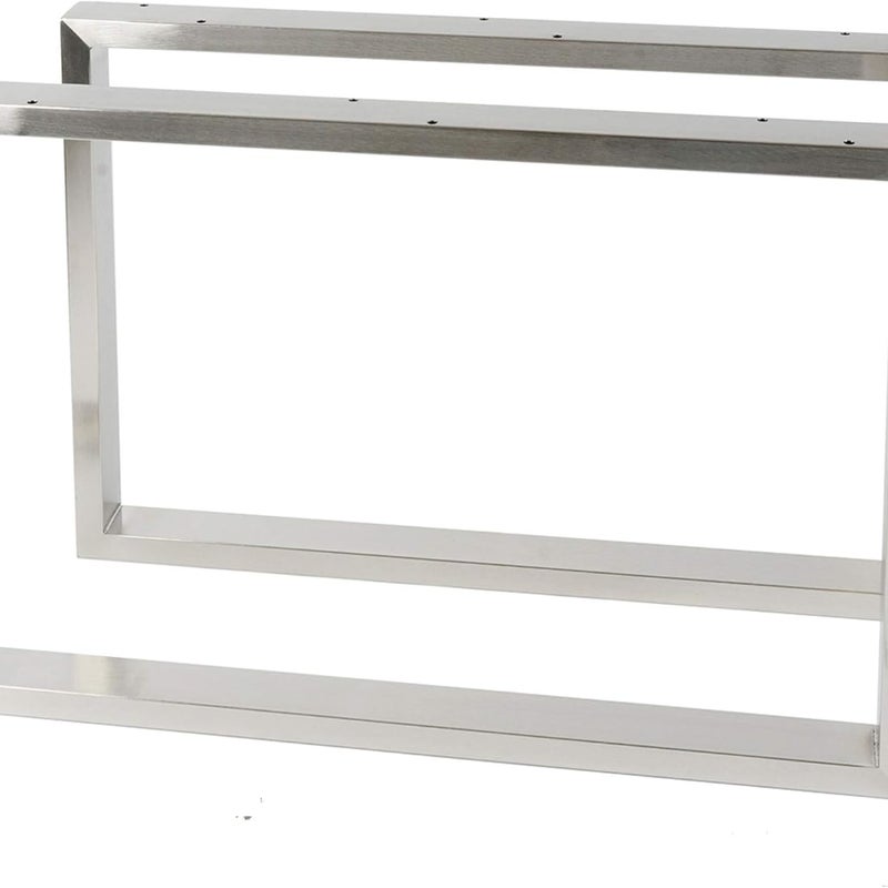 Montixx® 2X (1 para) kwadratowy stolik kawowy i prowadnice do stolika podstawa stolika szer. 30 cm x wys. 40 cm stal nierdzewna