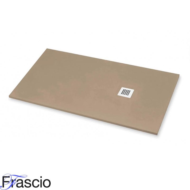 Brodzik Vulcano Line Slim 85x160 cm w kolorze beżowym RAL 1019 z żywicy syntetycznej i proszku marmurowego z wolnym odpływem - FRASCIO