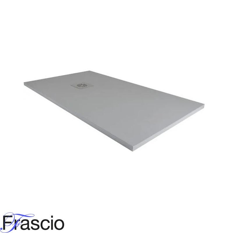 Brodzik Vulcano Line Slim 65x130 cm, ciemnoszary RAL 7005, wykonany z żywicy syntetycznej i proszku marmurowego, z odpływem swobodnym - FRASCIO