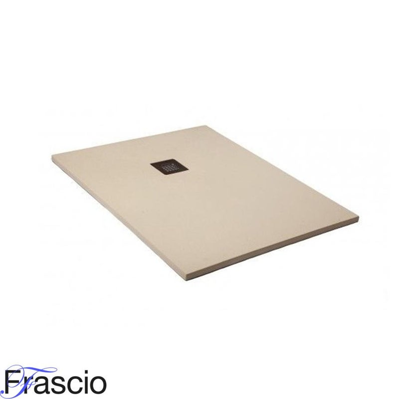 Brodzik Vulcano Line Slim 75x180 cm, perłowa biel RAL 1013, wykonany z żywicy syntetycznej i proszku marmurowego, z odpływem swobodnym - FRASCIO