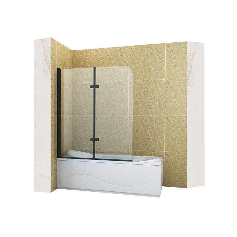 SILLA Parawan nawannowy MARION 2-skrzydłowy 100x140 cm ruchomy Czarny