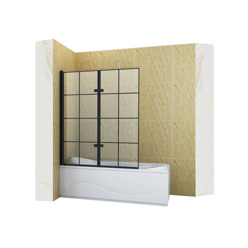 SILLA Parawan nawannowy HAMILTON 2-skrzydłowy 100x150 cm Ruchomy Czarny