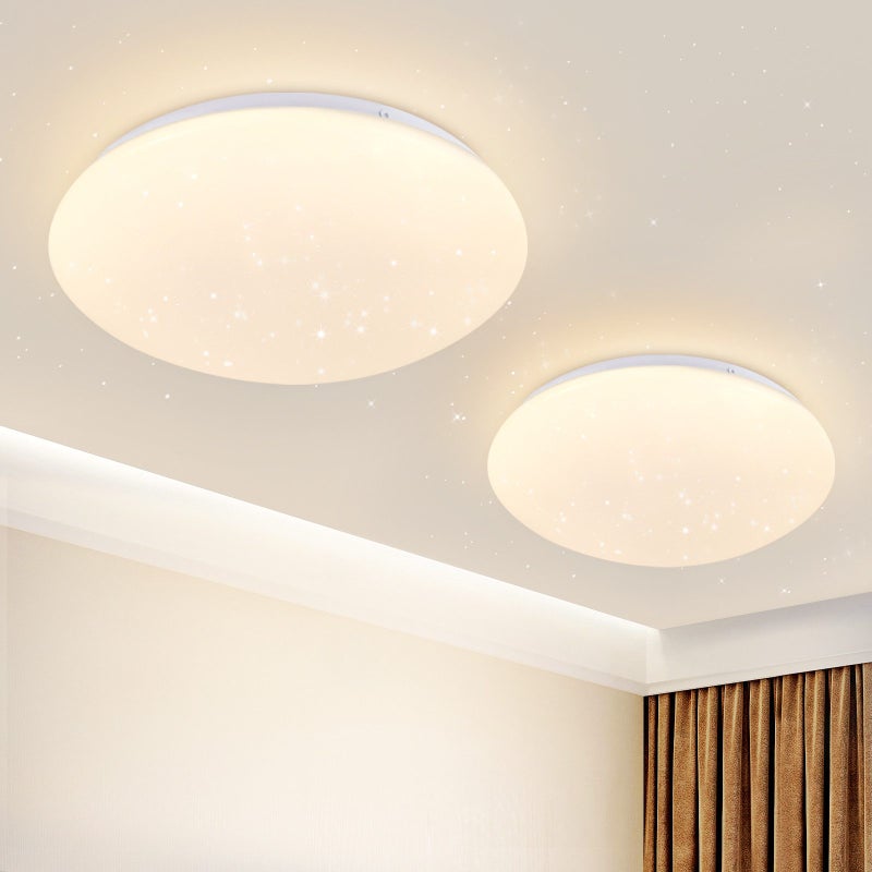 NETTLIFE 2 x Lampa sufitowa LED Sypialnia - Kuchnia 5W 3000K Ø 16,5 cm, Ciepła biel, Korytarz, Pokój dziecięcy