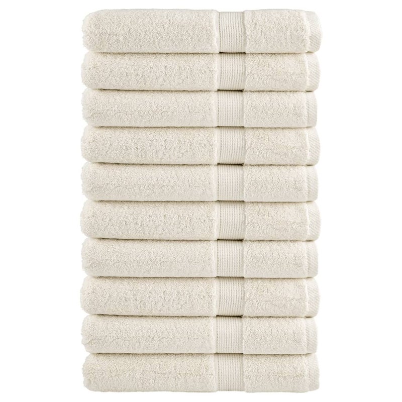 Ręczniki premium SOLUND 10 szt., kremowe, 80x200 cm, 600 g/cm² vidaXL
