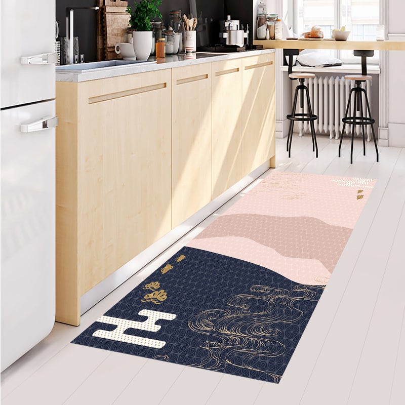 Winylowa mata podłogowa, Okinawa 66x180 cm - Antypoślizgowe PVC, gładki nadruk, winylowa do kuchni lub salonu, zmywalna