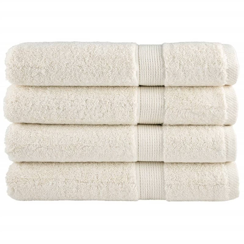 Ręczniki premium SOLUND, 4 szt., kremowe, 80x200 cm, 600 g/cm² vidaXL