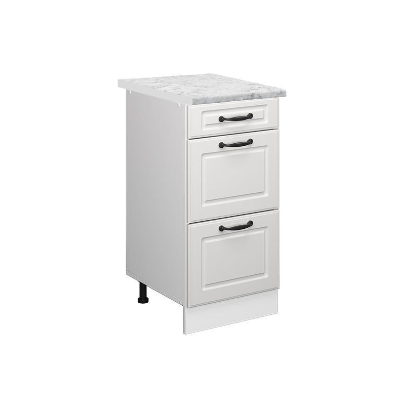 Vicco Szafka dolna do kuchni R-Line, Biały domek wiejski, 40 cm BR Marmur