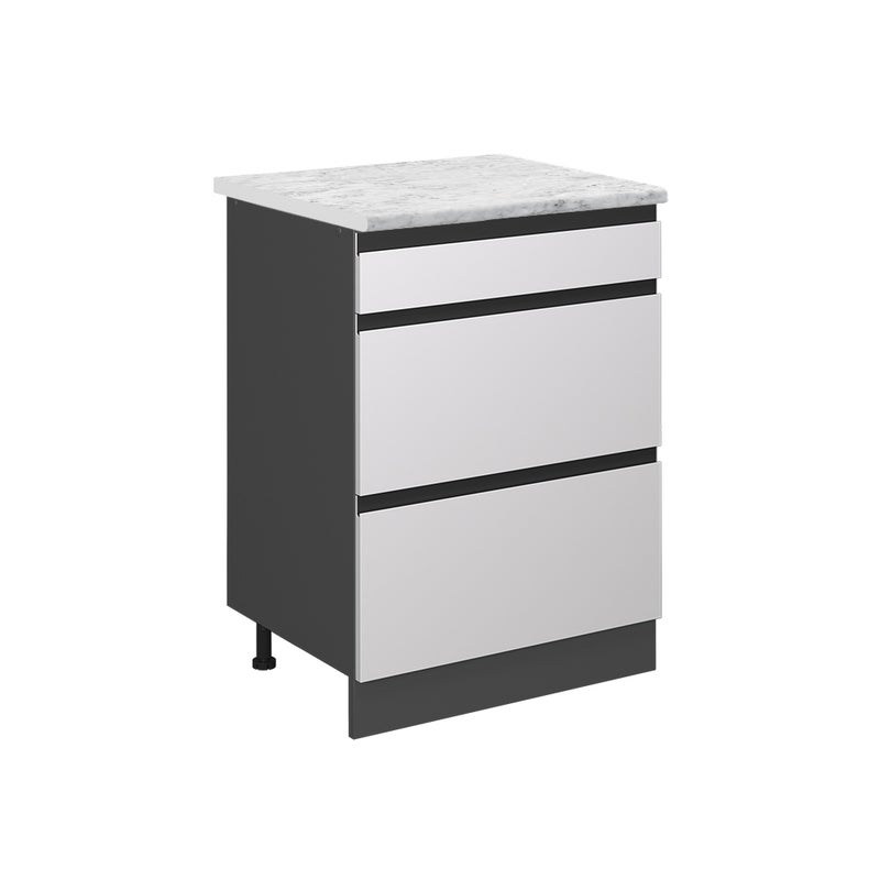 Vicco Szafka dolna do kuchni R-Line, Biały, 60 cm J-ShapeBR Marmur