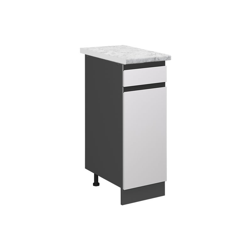 Vicco Szafka dolna do kuchni R-Line, Biały, 30 cm J-Shape BR Marmur