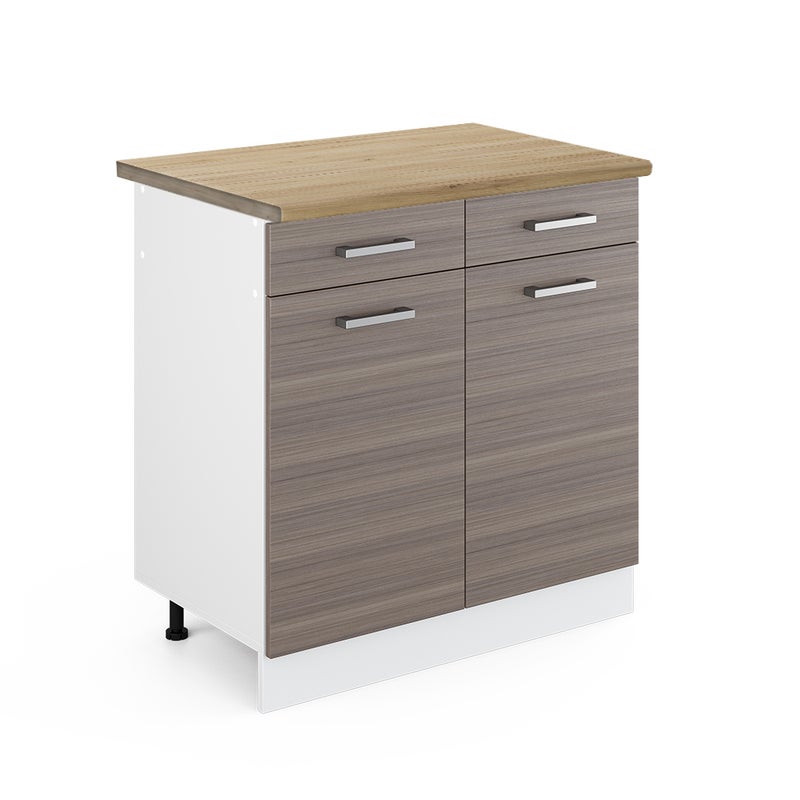 Vicco Szafka dolna do kuchni R-Line, Szlachetna szarość, 80 cm , BP Dąb