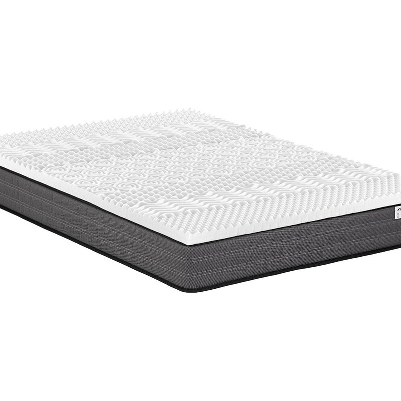 Zestaw 160 x 200 cm materac o grub. 20 cm ze sprężynami kieszeniowymi + 7-strefowa nakładka na materac z pamięcią kształtu o grub. 5 cm - AMBRACIE