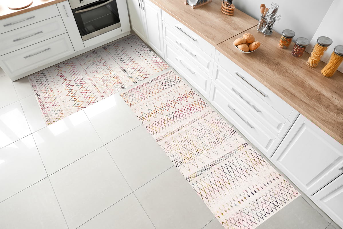 Winylowa mata podłogowa, Zaira 66x150 cm - PVC antypoślizgowa, gładka z nadrukiem, winylowa do kuchni lub salonu, zmywalna