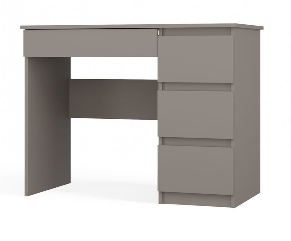 3XE LIVING Biurko prawe: 4 szuflady, 51 cm x 130 cm x 76 cm, Clay