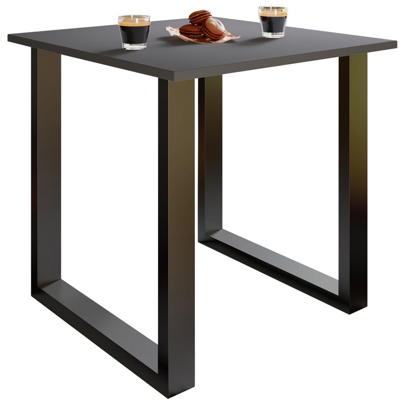 Stół do jadalni Xona Czarny / Antracyt W. 76 x S. 80 x G. 50 cm
