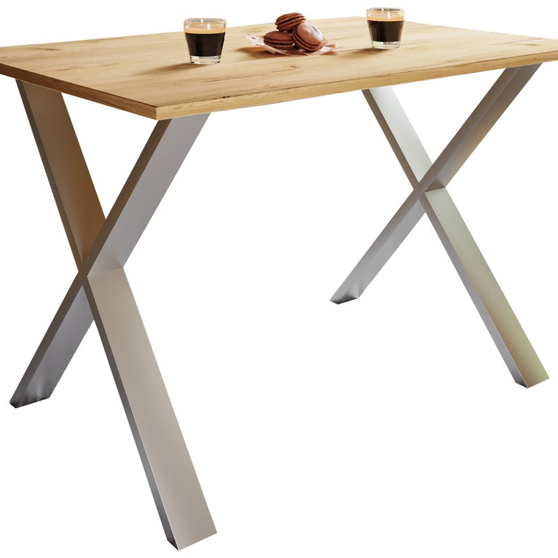 Stół do jadalni Xona Srebro/ Dąb miodowy W. 76 x S. 110 x G. 50 cm