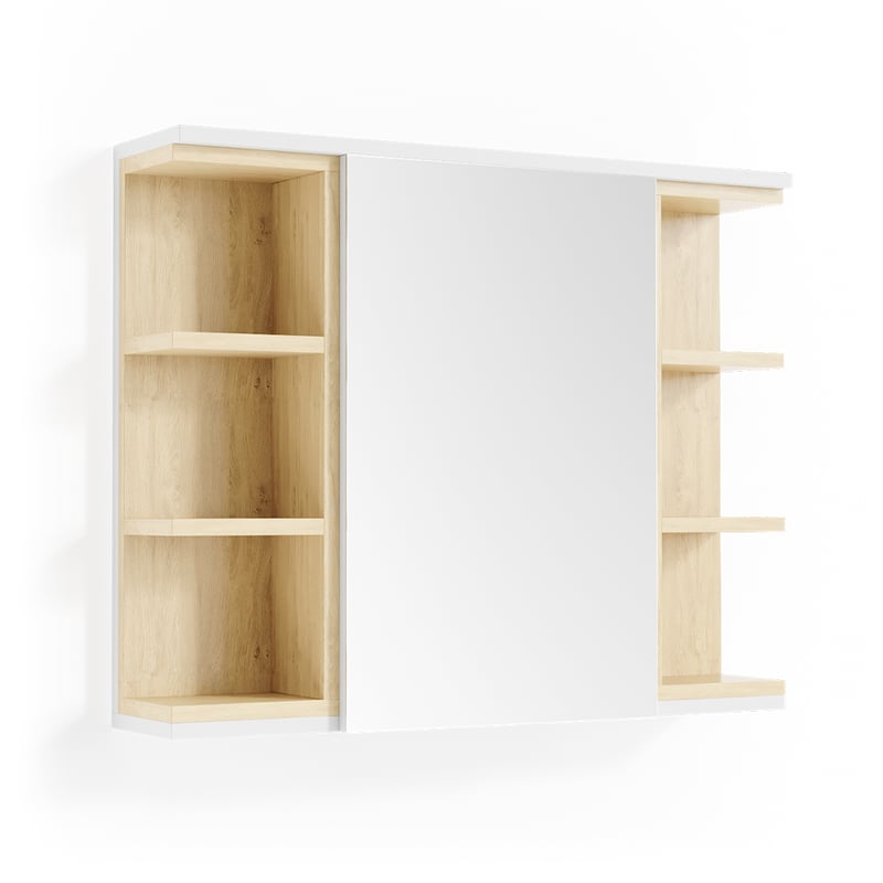 Vicco Szafka z lustrem w łazience Aquis, Biały, 79.6 x 64 cm