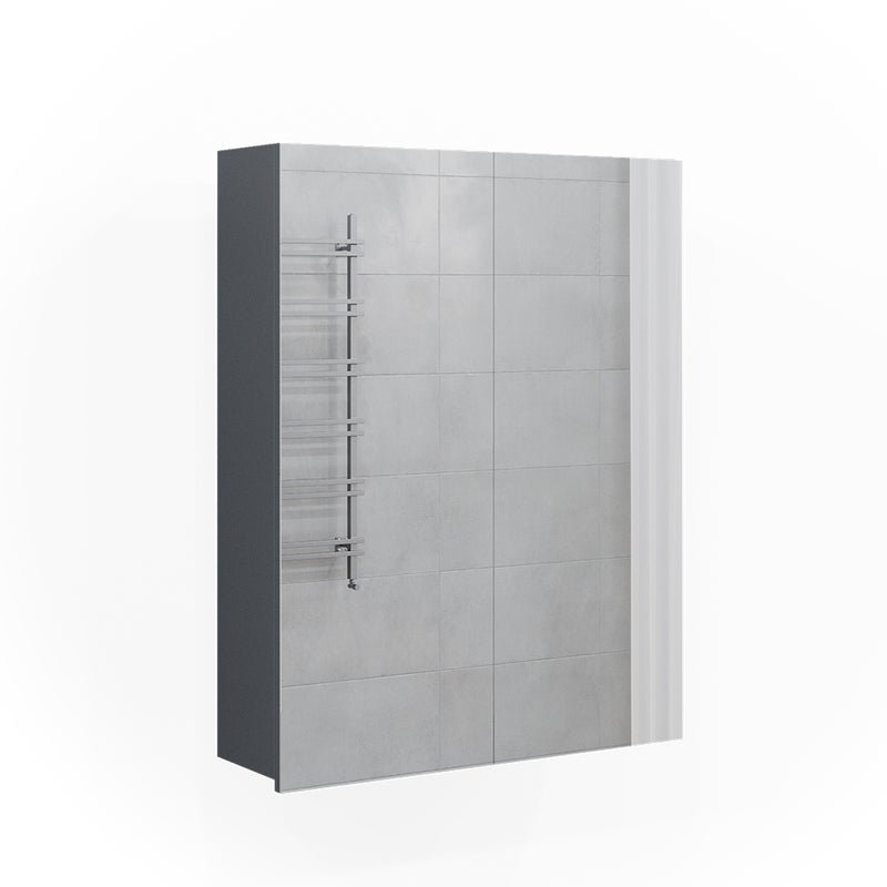 Vicco Szafka z lustrem w łazience Fredd, Antracyt wysoki połysk, 60 x 77 cm