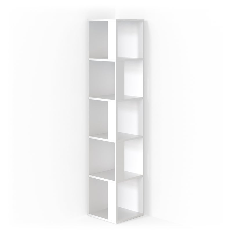 Vicco Półka narożna Lio, Biały, 33.3 x 162.2 cm