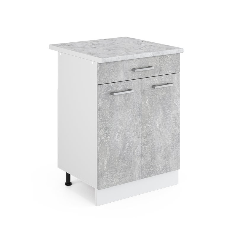 Vicco Szafka dolna do kuchni R-Line, Beton, 60 cm z szufladą BR Marmur