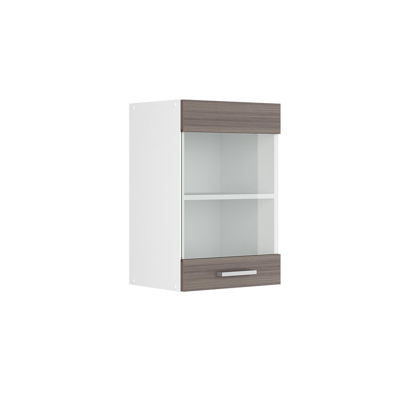 Vicco Szklana szafka kuchenna R-Line, Szlachetna szarość, 40 cm