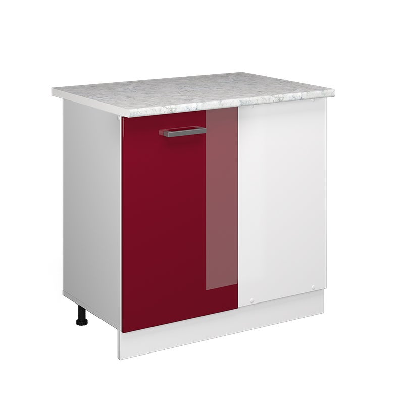 Vicco Szafka narożna R-Line, Czerwony połysk, 86 cm , BP Marmur