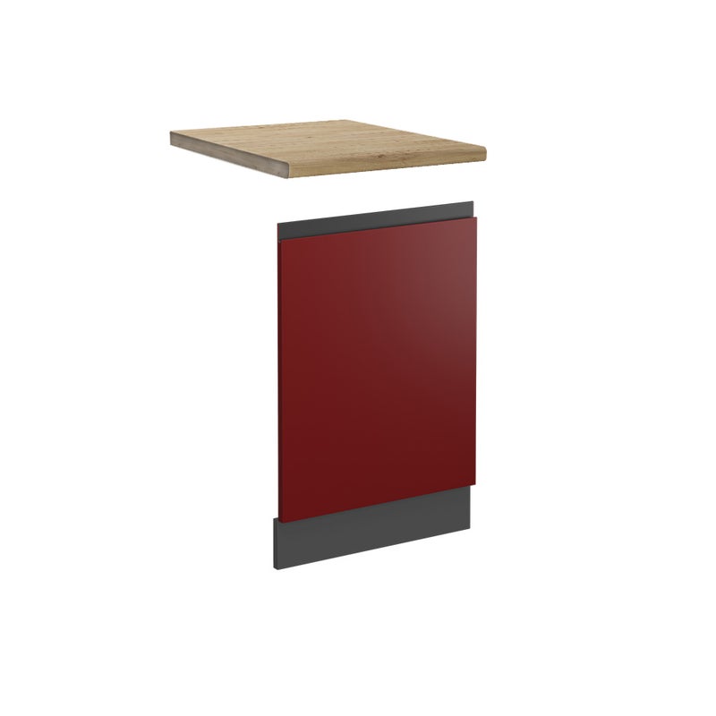 Vicco Panel przedni R-Line, Czerwony, 45 cm J-Shape, BP Dąb