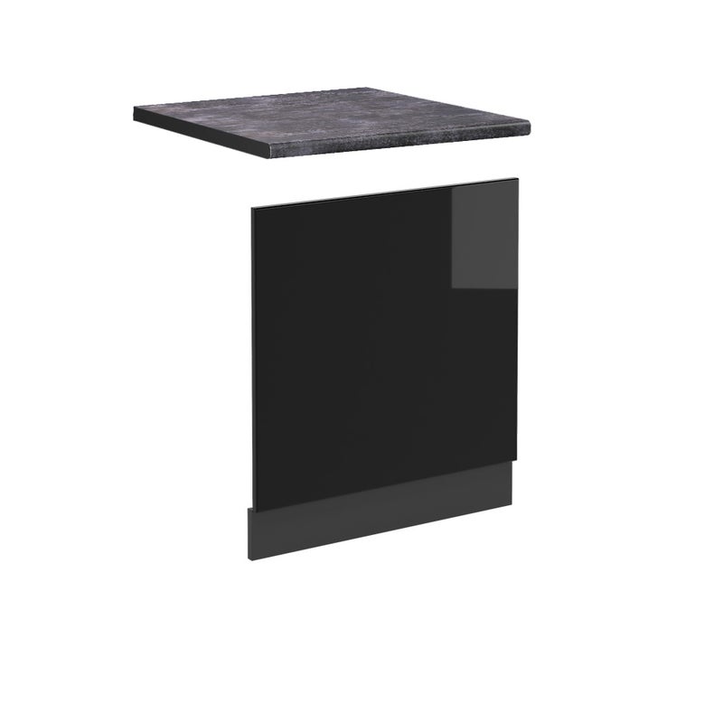 Vicco Panel przedni R-Line, Czarny wysoki połysk, 60 cm , BP Antracyt