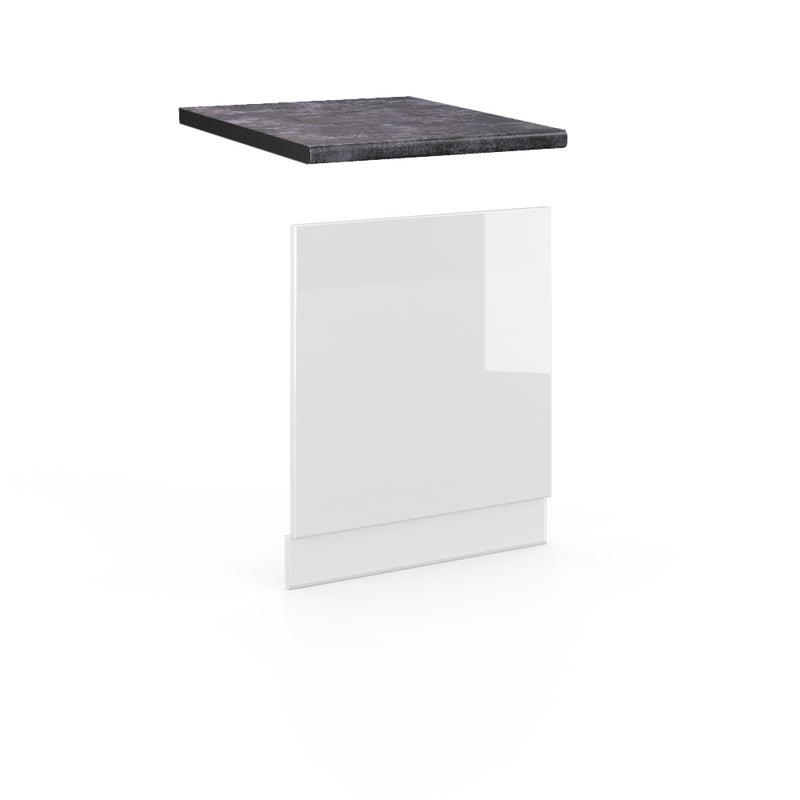 Vicco Panel przedni Fame-Line, Biały wysoki połysk, 60 cm , BP Antracyt