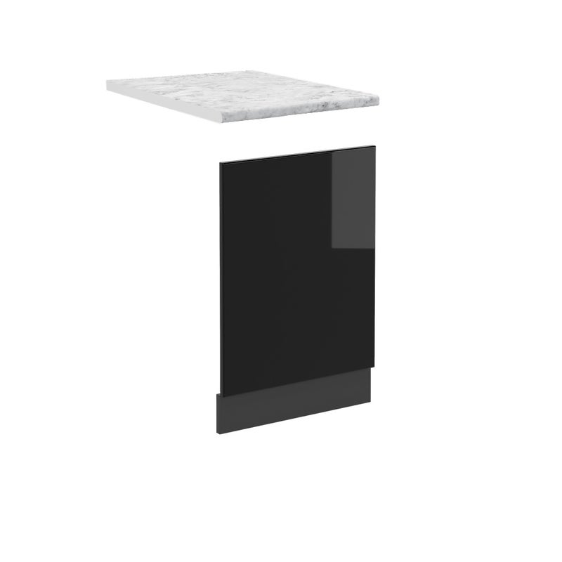 Vicco Panel przedni R-Line, Czarny wysoki połysk, 45 cm , BR Marmur