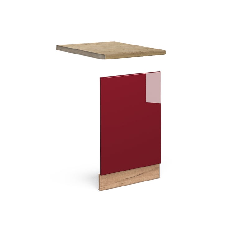 Vicco Panel przedni Fame-Line, Bordowa Czerwień wysoki połysk, 45 cm , BP Dąb