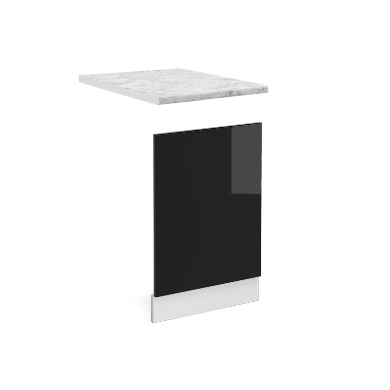 Vicco Panel przedni R-Line, Czarny wysoki połysk, 45 cm , BR Marmur