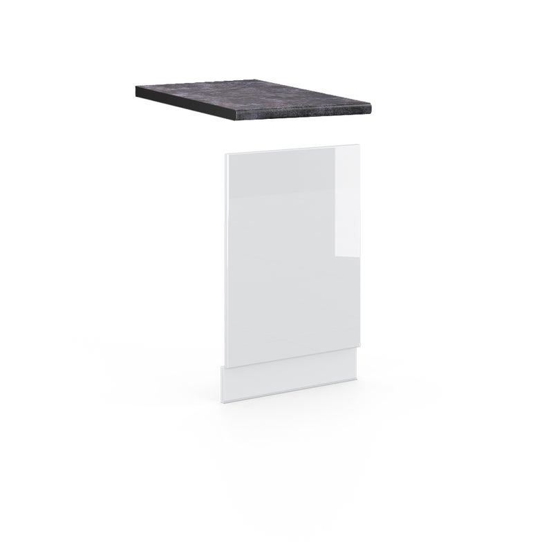 Vicco Panel przedni Fame-Line, Biały wysoki połysk, 45 cm , BP Antracyt
