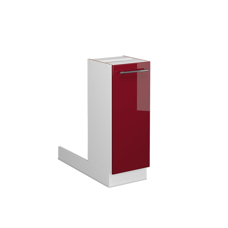 Vicco Wyspa kuchenna Fame-Line, Bordowa Czerwień wysoki połysk, 30 cm bez blatu roboczego