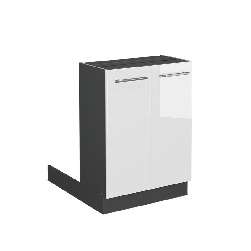 Vicco Wyspa kuchenna Fame-Line, Biały wysoki połysk, 60 cm bez blatu roboczego